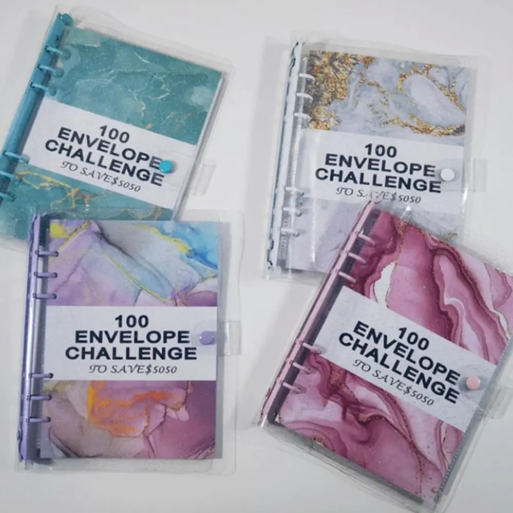 

ПВХ 100 конвертов, экономия денег, вызов Challeng, переплет, сэкономить деньги, мини-переплет, сбережение, многоразовые