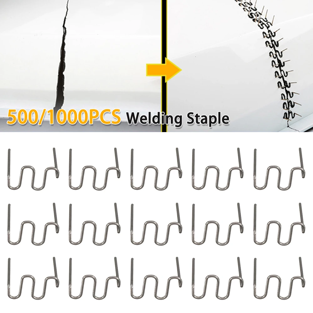 

500/1000PCS Welding Staples Welder Staples Wave Flat Hot Staples for Most Plastic Repair