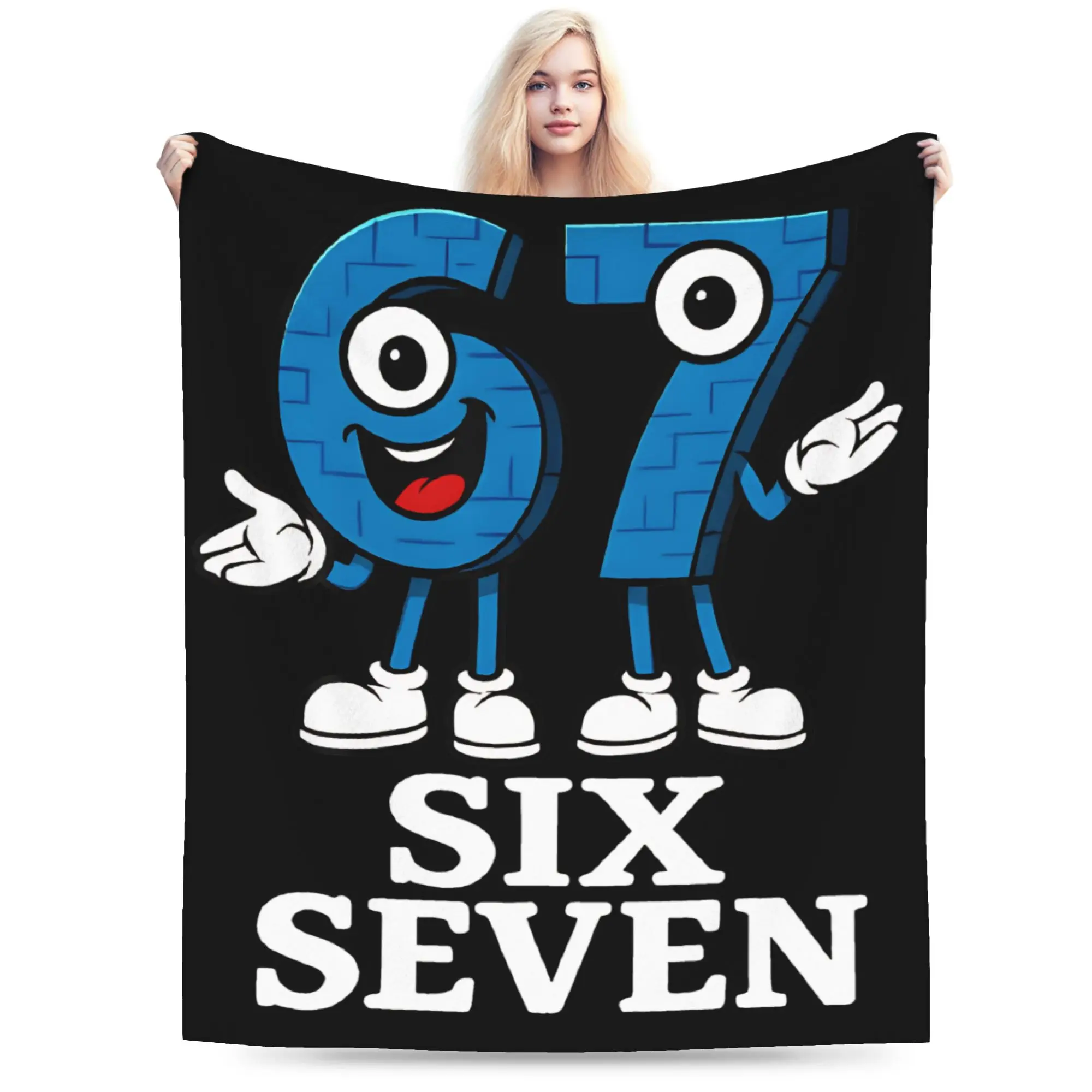 

Y2K 67 Six Seven 6-7 Funny Italian Brainrot Blanket Lightweight Thin Flannel Comfortable Throw Blanket Machine Washable