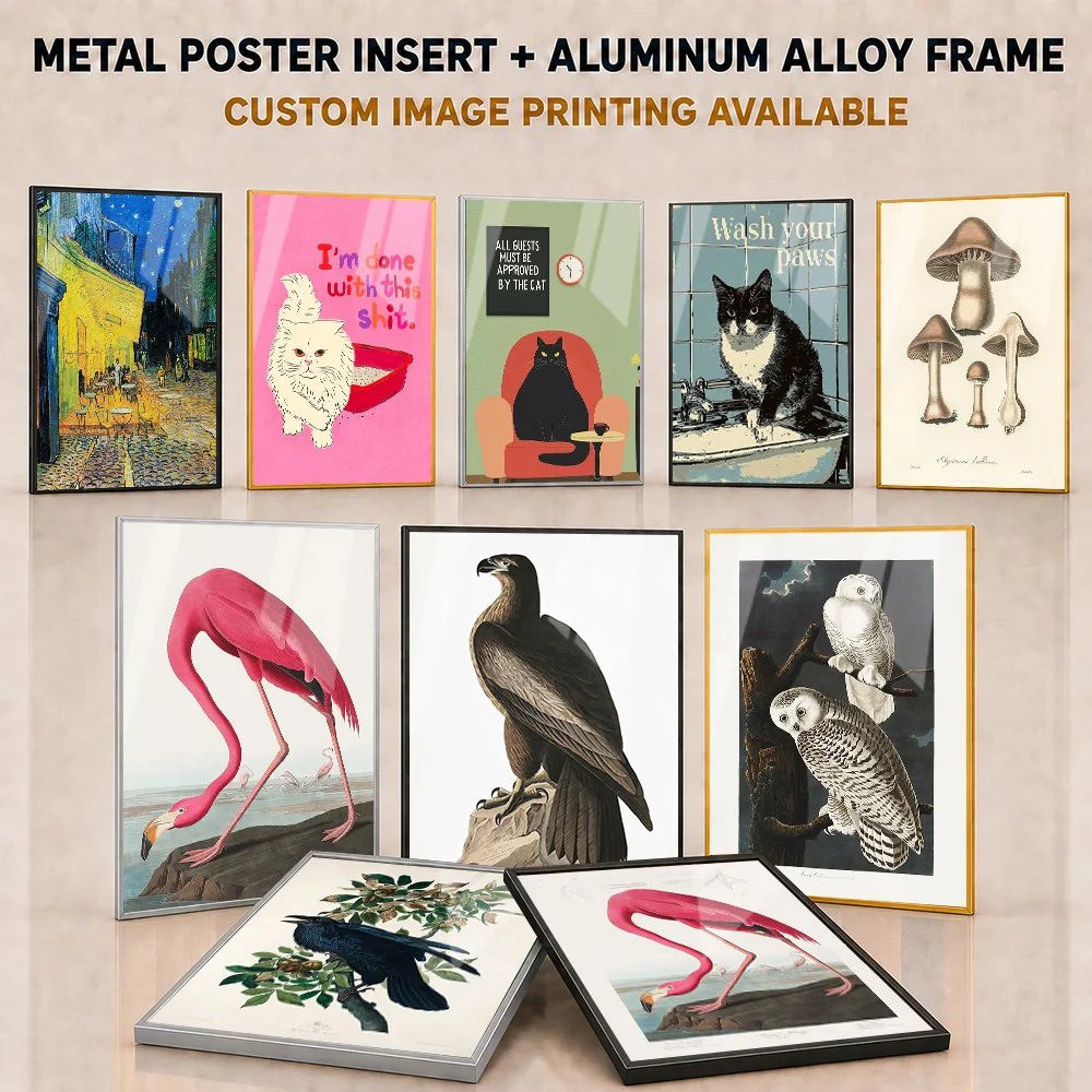 Pictufy Vintage Art Framed Metal Print Customized Photo Curated Gallery Style Wall Art For Creative Studio Housewarming Gift
