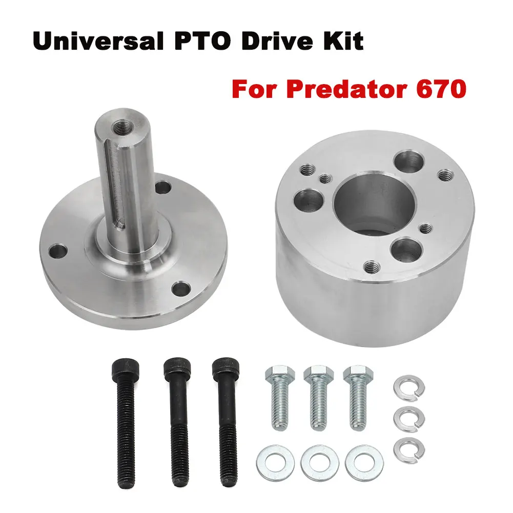 

For Predator 670 Flywheel V-twin Engines Universal PTO Drive Kit Silver Replacement Mower Accessories