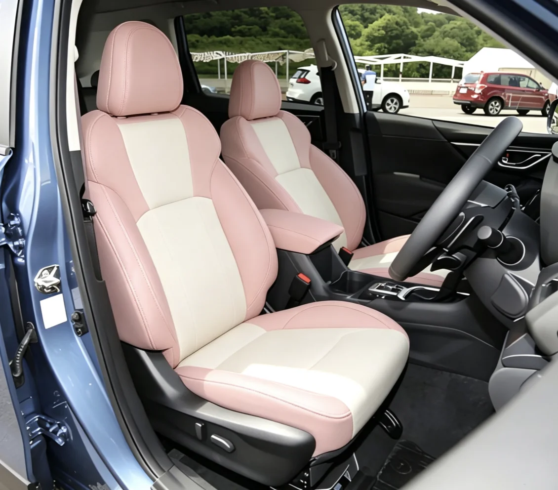 Für Subaru Forester 2019~2021 Maßgefertigte Autositzbezüge Luxuriöses Nappaleder 100% Passgenau Innenraumzubehör 360 ° Vollständige Abdeckung – Detail 7