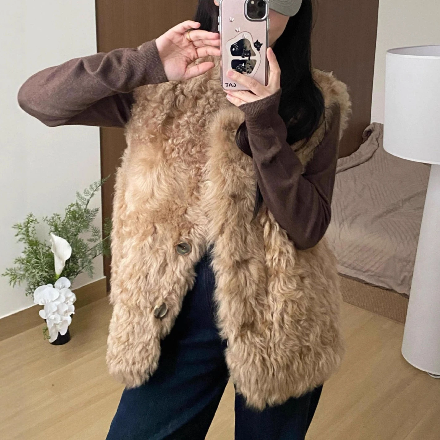 

Vest Coats Women Faux Fur Jackets Short Coat Thick Warm Y2k Streetwear Sleeveless Vests Jacket Elegant Work Autumn Winter 2025