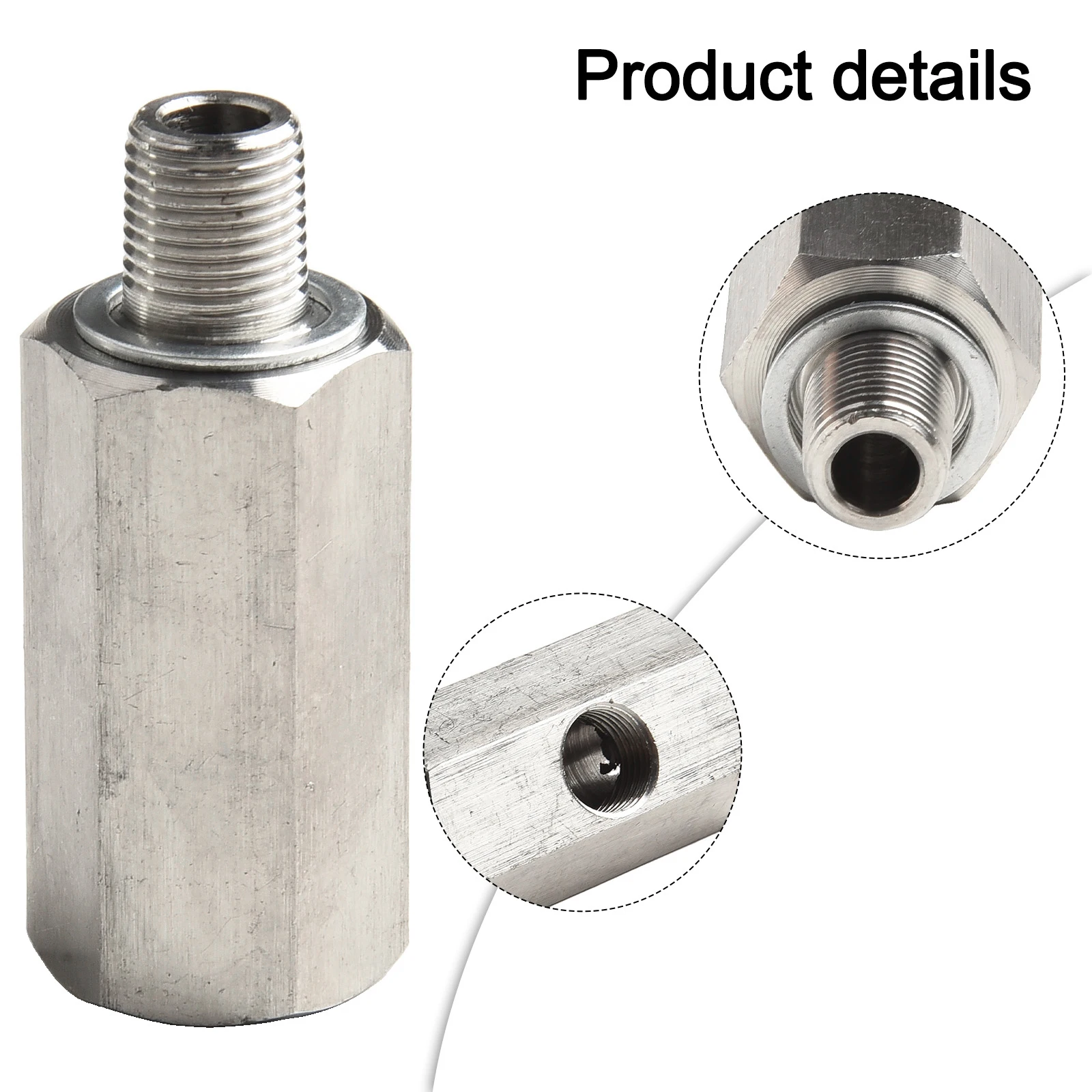 1pc Turbo Adapter Fitting Gauge Tee to NPT Line Oil Pressure Supply BSPT Sensor Stainless steel Portable Useful