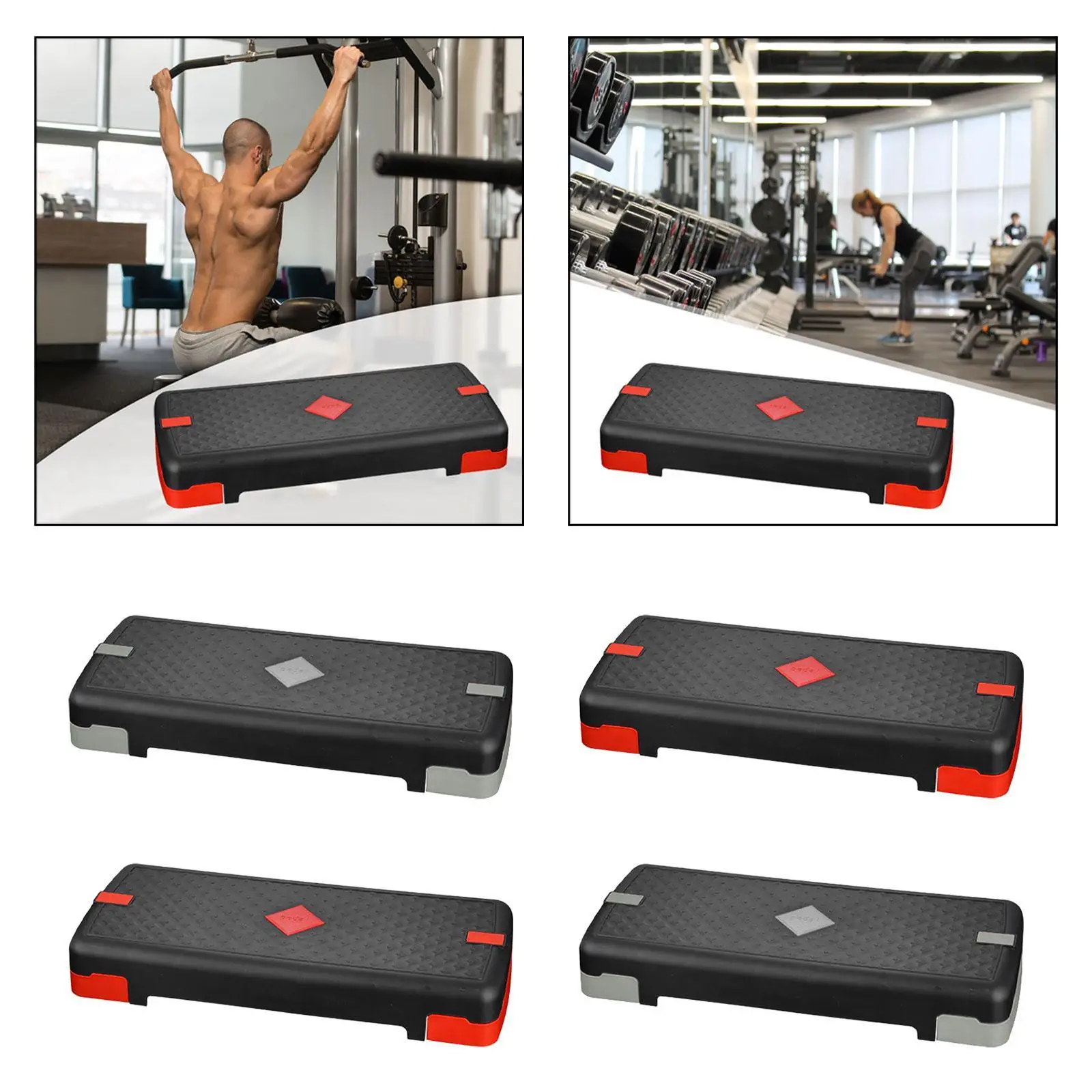 Plataforma de Ejercicio Aeróbica Ajustable, Banco Ligero para Interiores y Exteriores, Gimnasio en Casa, Yoga, Plataforma de Step con Capacidad de Carga, Estable y Portátil