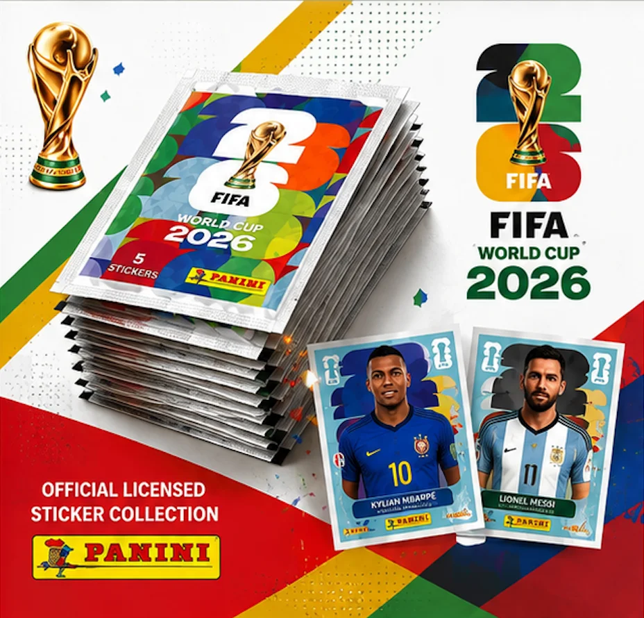 Image of Echte 2026 FIFA Panini Weltmeisterschafts-Sticker in internationaler Version, limitierte Fußball-Sammlerstücke, seltene Erinnerung, Urlaubsgeschenk