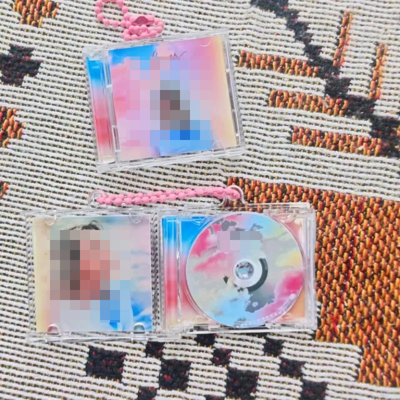 맞춤형 미니 앨범 커버 CD 케이스, NFC 간판 기능 펜던트, 맞춤형 TS 키체인, 음악 애호가에게 선물, 2 개