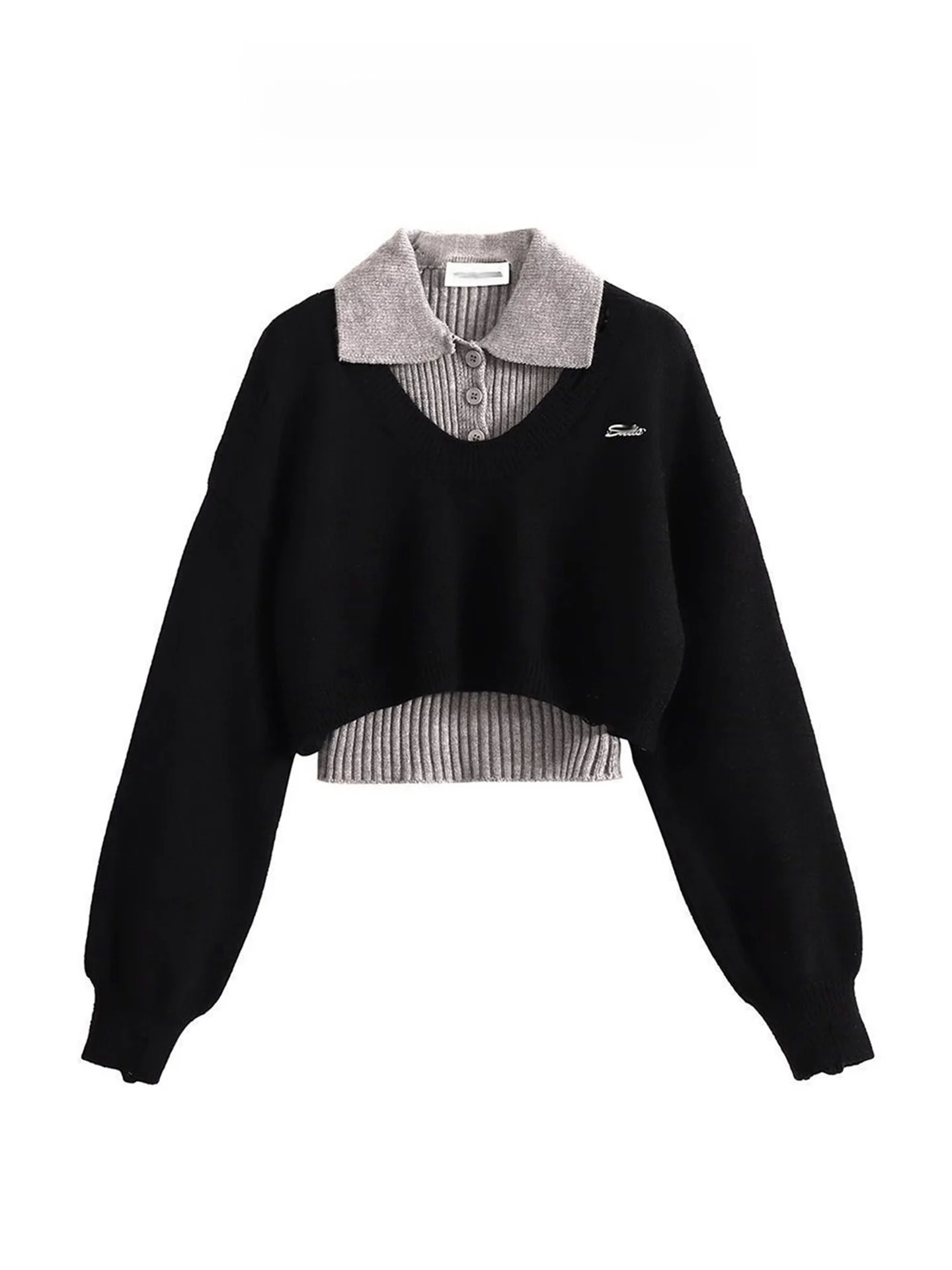 

Американский стиль: вязаный свитер и комплект из двух предметов для женщин, осенне-зимний модный дизайн, ретро-стиль для повседневной носки.