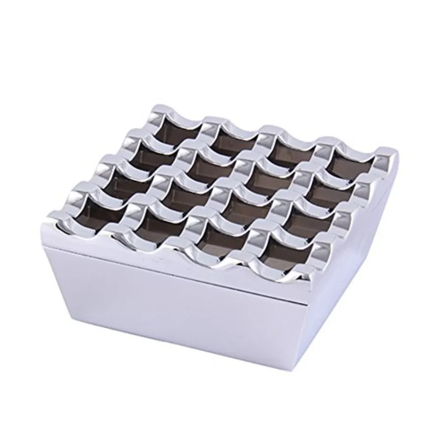

Vintage Metal Small Cigar Ashtrays, 16 Grids Novelty Fashion Windproof Cigarettes Ashtray Tabletop Decor Cigarillo Ash Tray