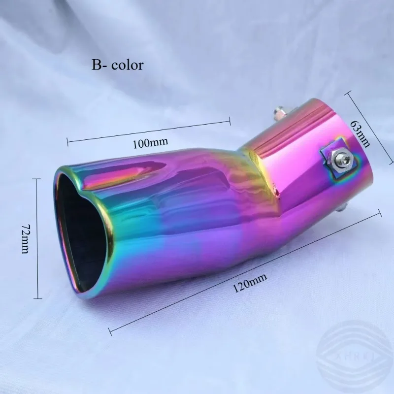 

Glb 5-color 63mm Heart-shaped General Motors Exhaust System Muffler Single Nozzle Head Pipe Stainless Steel