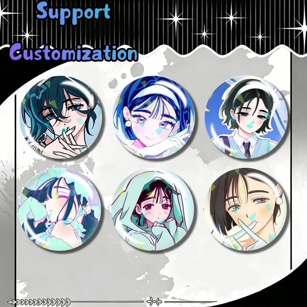 S-Sua Melancholy Diva From ALNST 25/32/44/58/75mm 25/32/44/58/75mm Round Brooch Badge Pins, Personalized Badges With Broken Glas