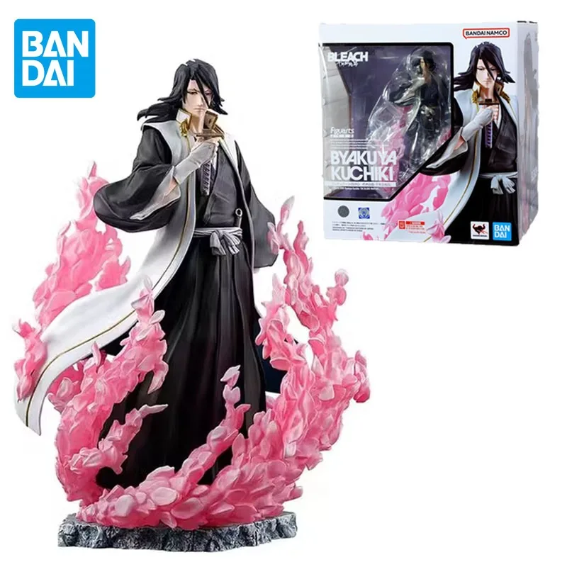 Bandai Original Figuarts ZERO BLEACH Anime Figure Kuchiki Byakuya Action Figure Toys for Boys Girls Children Birthday Gifts