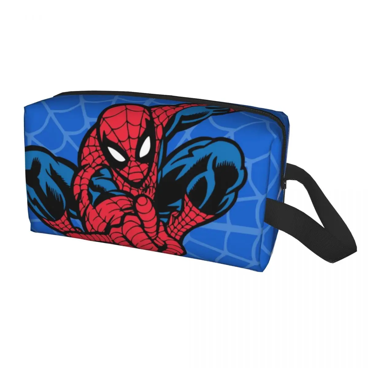 Custom Kawaii Spider Superhero Travel Toiletry Bag Women Makeup Cosmetic Bag Beauty Storage Dopp Kit