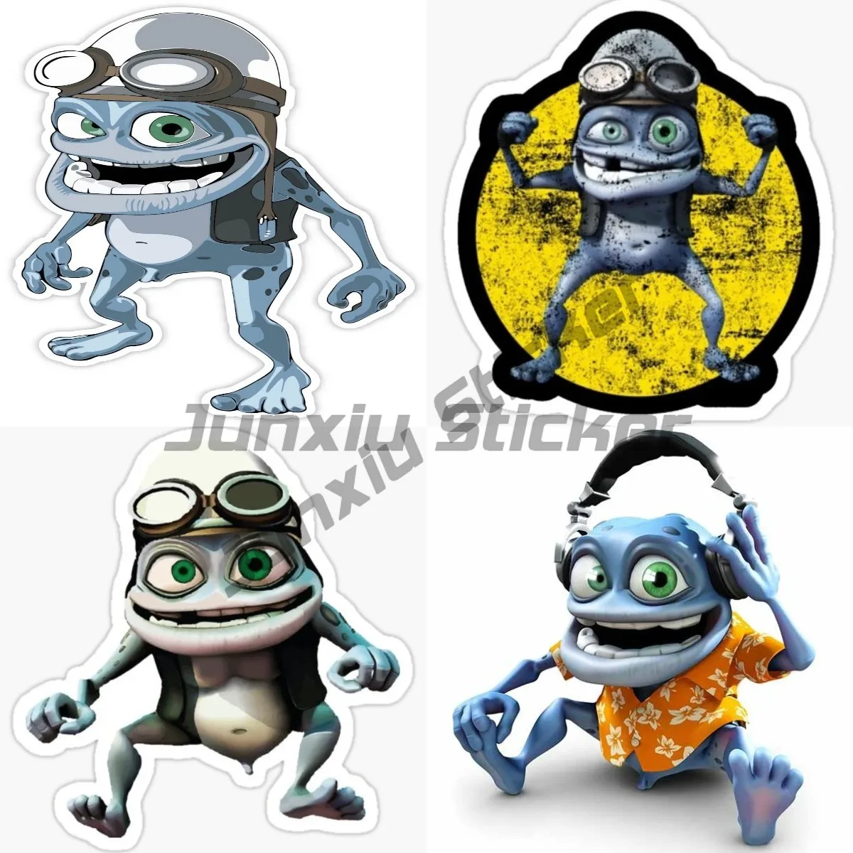 Crazy Frog Cartoon Character Stickers Laptops Wall Mounted Mobile Phones-Decals Off-road Laptop Helmet Trunk Accessories