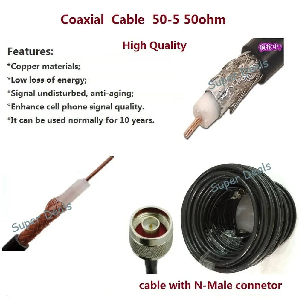 ZQTMAX 1M Coaxial Cable for Jumper wires connecting power splitter, microstrip, coupler