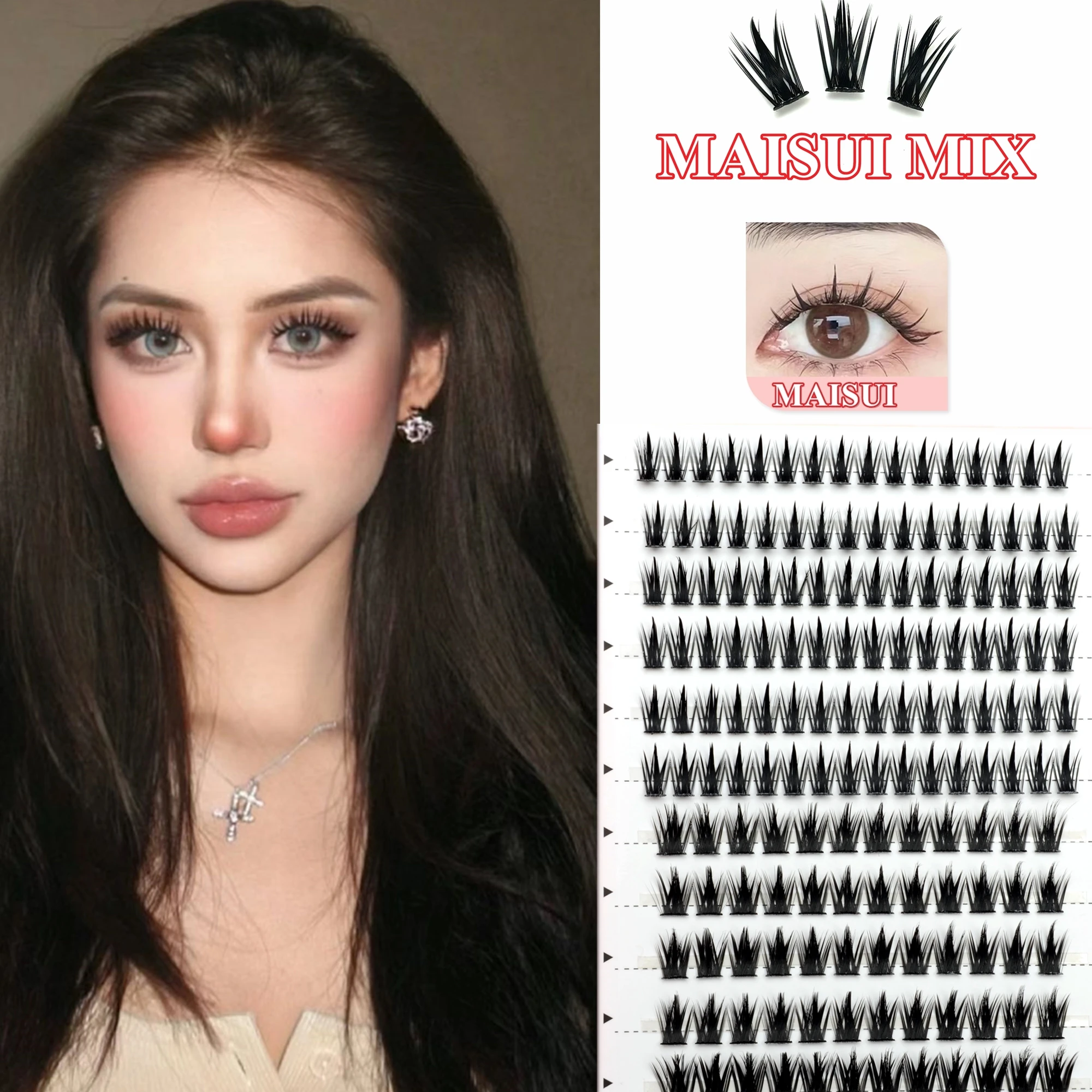 24Rows Eyeslashes Extension Personal Professional Individual Cluster Grafting Wholesale Eyelash Large Capacity Flowerknow Makeup