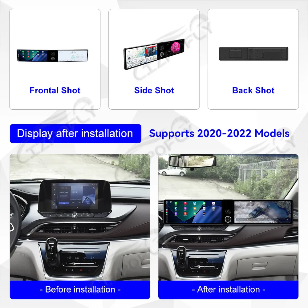 

12.3 Inch Dual Screen Qualcomm CarPlay For Buick GL8 2020-2022 GPS Navigation Multimedia System High Resolution Upgrade Kit