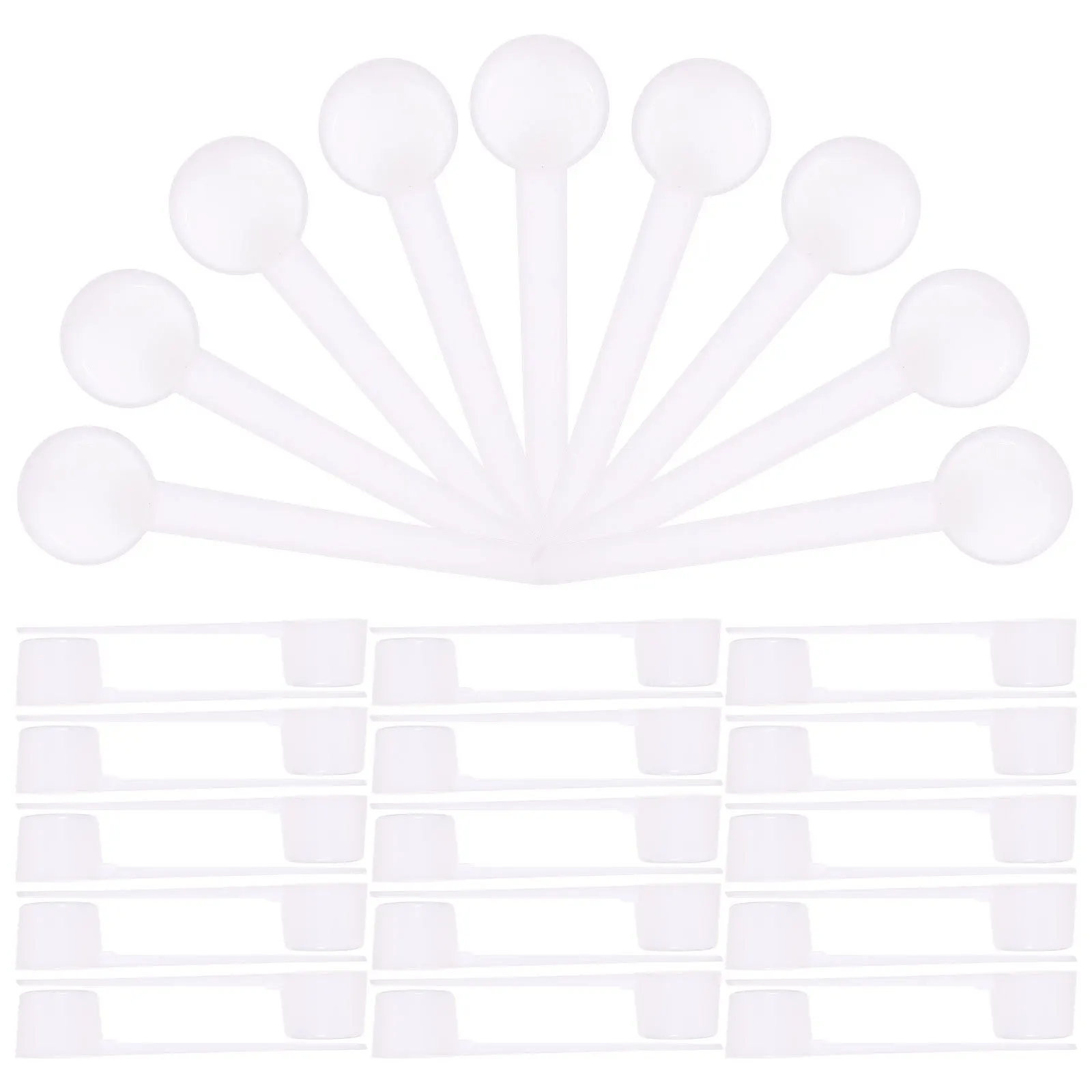 100 шт. Пластиковые мерные ложки 5 г для кухни, безопасные и многоразовые