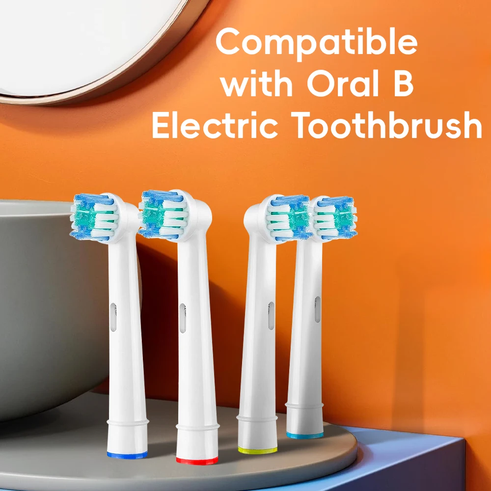 Rotierende Ersatzbürstenköpfe, kompatibel mit Oral B elektrischen Zahnbürsten, Zahnbürstenkopf für Pro 1000/100/500 (4/8/12/20 Stück) – Detail 1