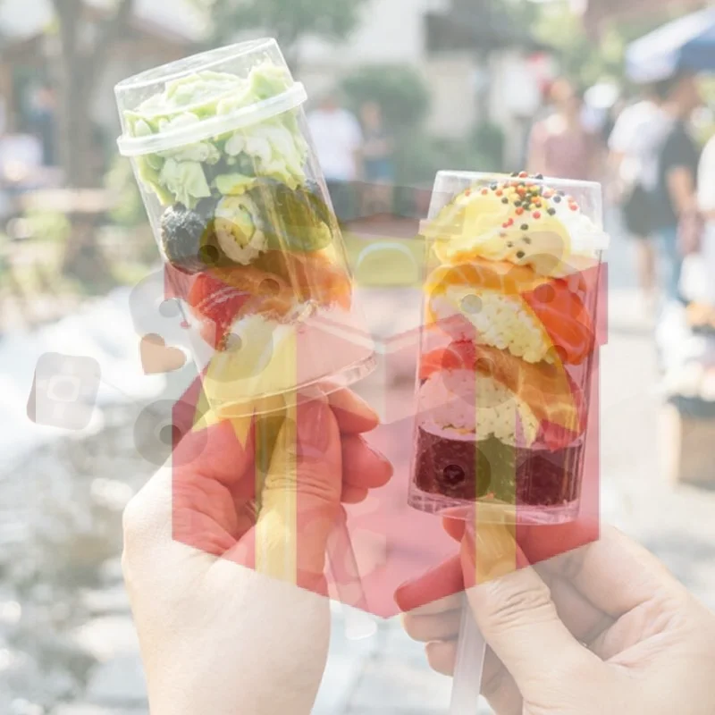 【HG】10/20Pcs Disposable Sushi Push Box Empty Food Grade Sushi Mold Push Up Bucket Package Box Cylinder Shaped Push Cake Pops Box
