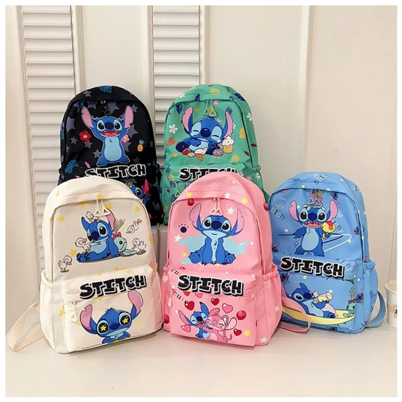 Nueva mochila escolar Disney Stitch para estudiantes, mochila de gran capacidad con dibujos de Lilo & Stitch, bolso de hombro de viaje para mujer, regalos