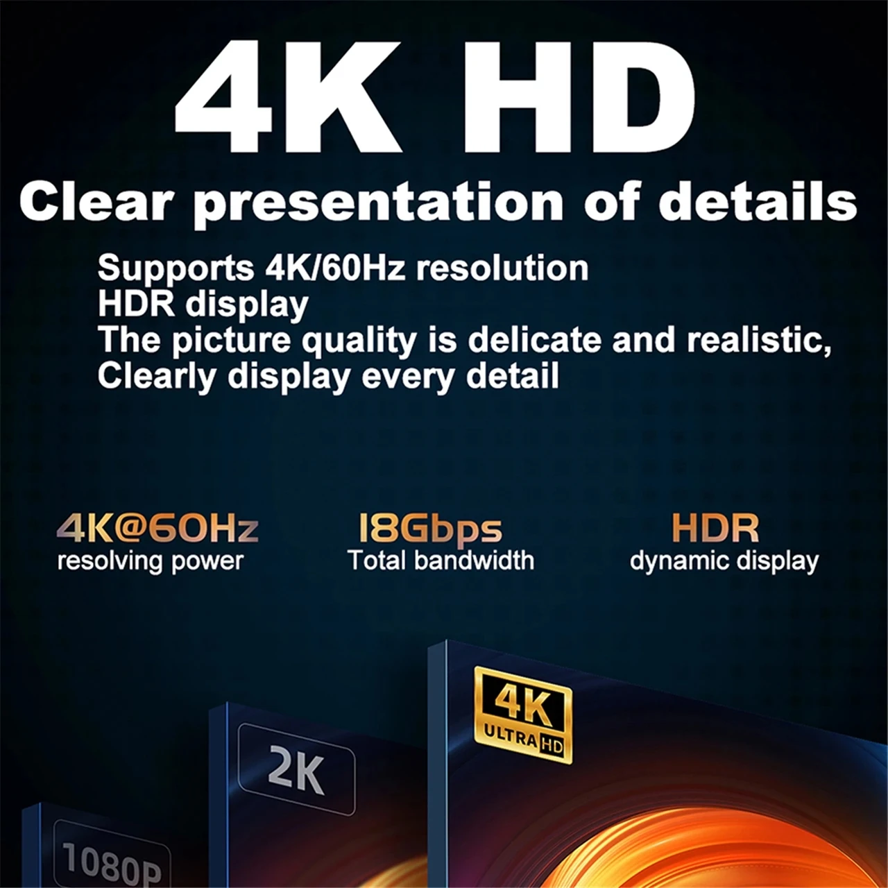 UHD 디스플레이 어댑터 케이블, C타입 암에서 HDMI 호환 수 마그네틱 커넥터, 맥북 18cm, USB C 썬더볼트 3 ~ 4K60Hz