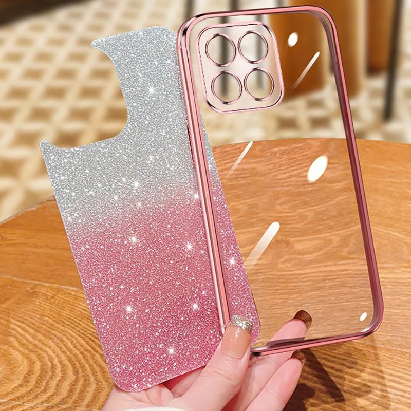 For Honor X8b Case Luxury Electroplated Glitter Case Honor X8B LLY-LX1 LLY-LX2 LLY-LX3 Soft TPU Bumper Clear Phone Back Cover