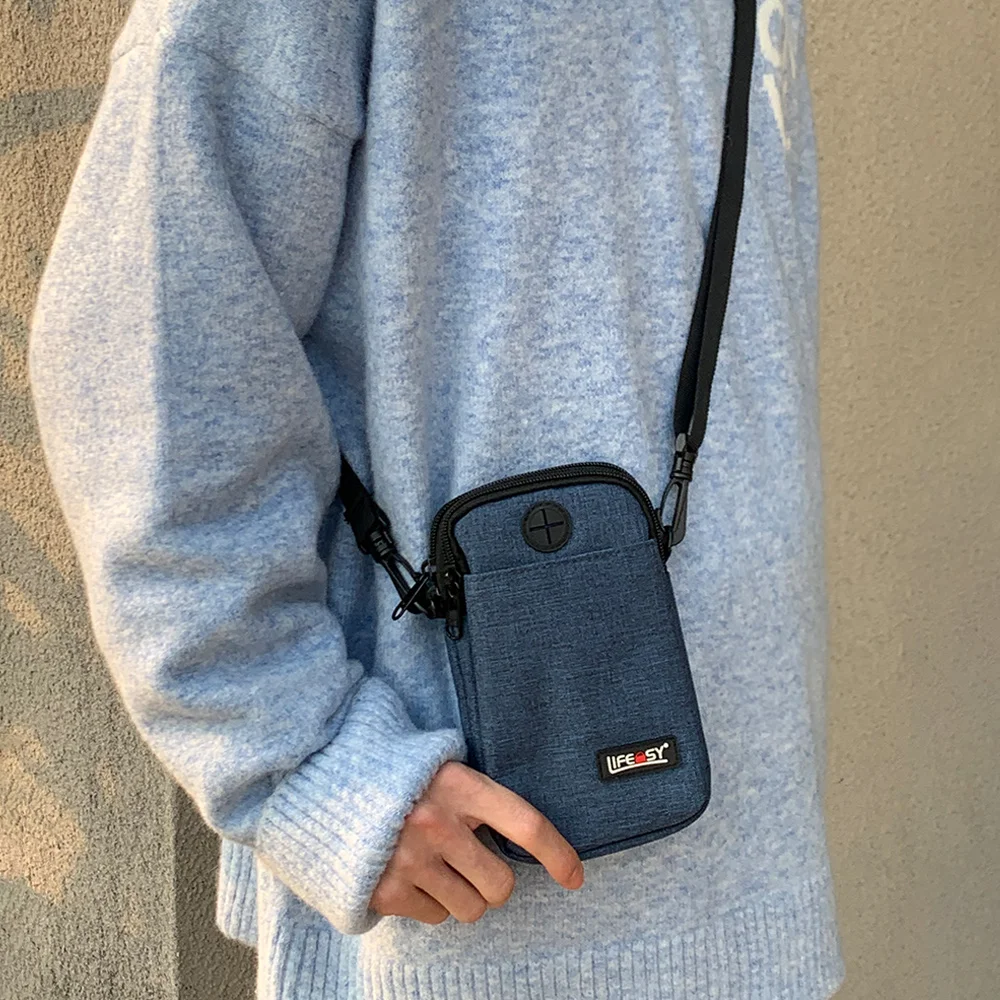 Daily Use Crossbody Sling Bag, Multi-Compartment Chest Pack with Earphone Port for Travel Commute, Secure Pockets for Men Women