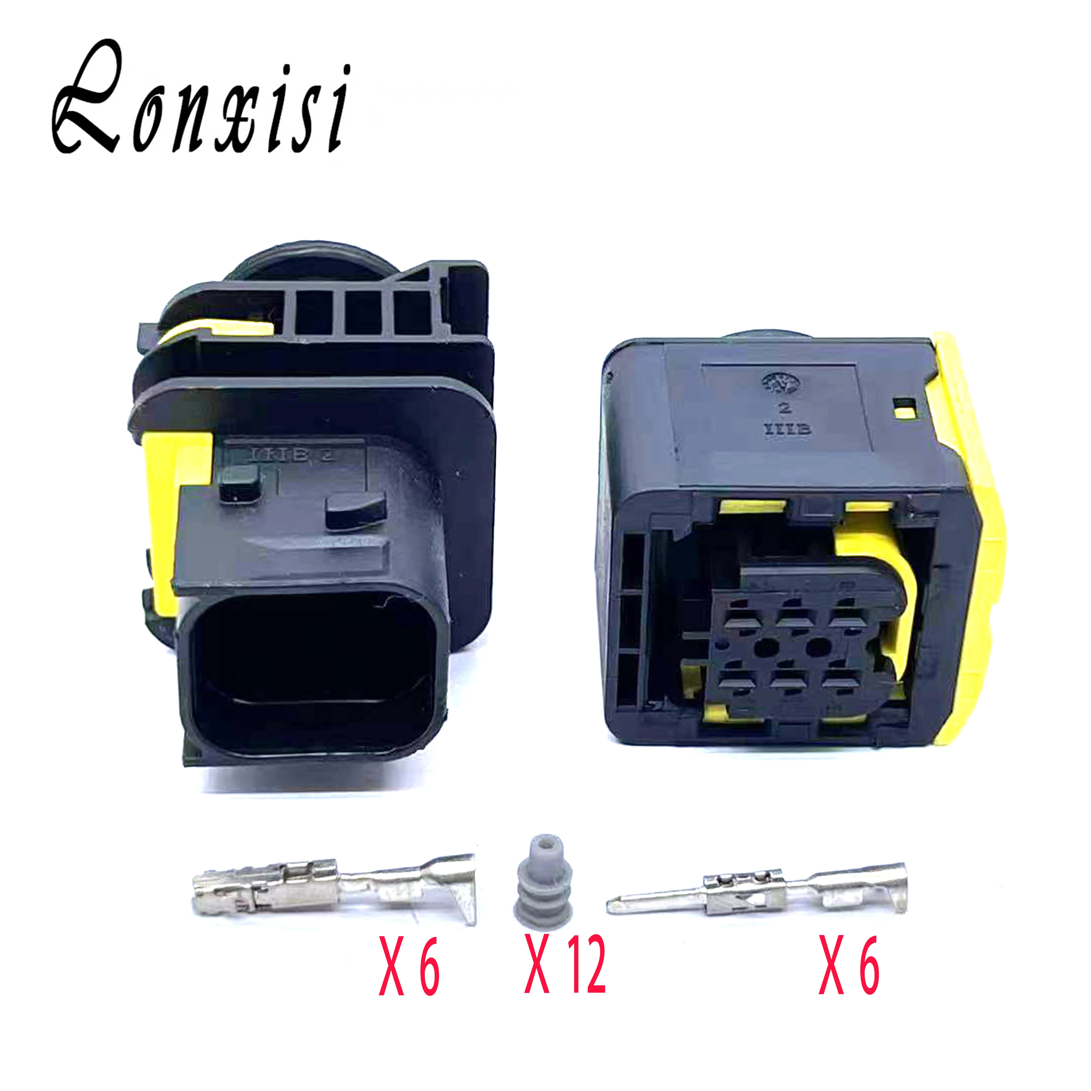 

1/5/10/20 Sets 6 Pin Pole 1-1418469-1 Tyco Amp ECU Electrical Plugs 1-1703773-1 Auto Car New Energy Connector Include Terminals
