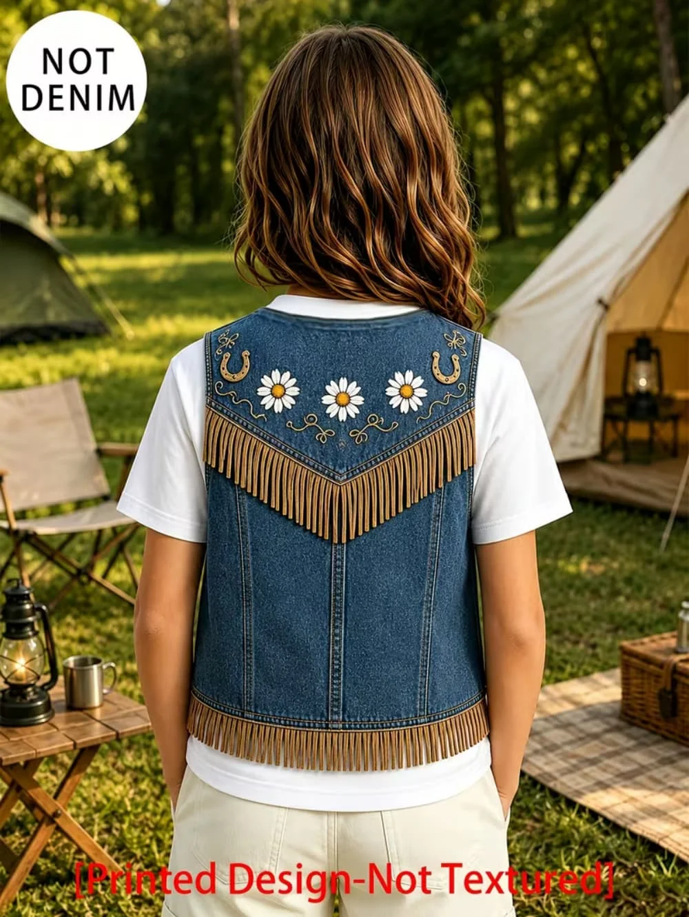 Girl Clothes Western Cowgirl 3D Print Girls' T-Shirt Vintage Country Style Kids for Party Cosplay Daily Wear Children's Clothing