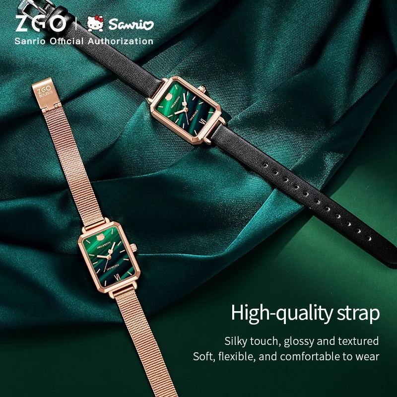 ZGO x Sanrio Ladies Watch, French Light Luxury Retro Small Green Watch, Fashion Quartz Watch, Birthday Gift for Girlfriend 278