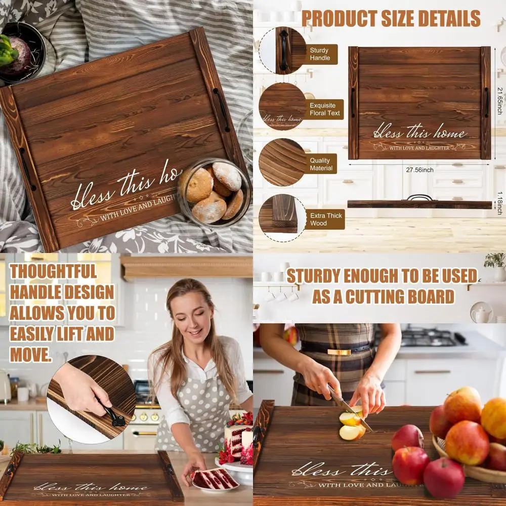 

Деревянная доска для лапши с ручками, 27,5x21,6 дюйма, верхняя крышка плиты, разделочная доска для электрических газовых горелок, кухонная столешница, спа