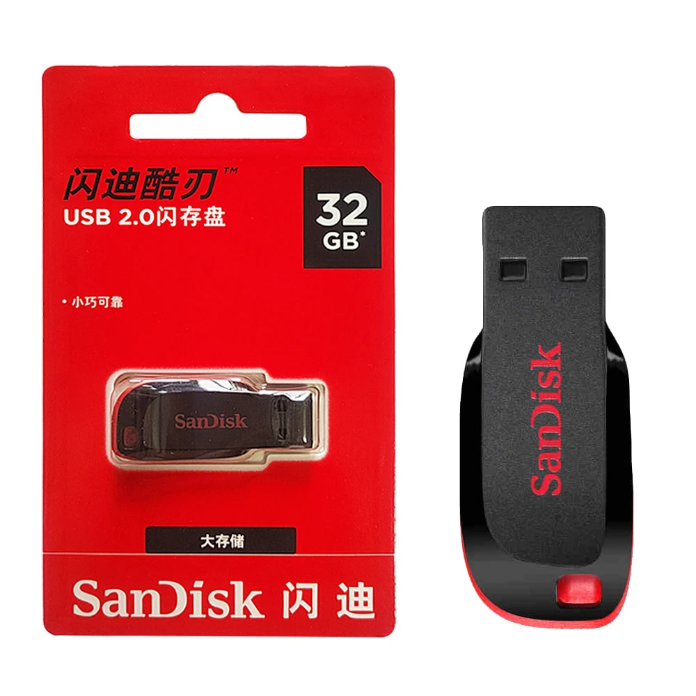 SanDisk USB 2.0 SDCZ50 USB флэш-накопитель 128 ГБ мини-накопитель 64 ГБ флэш-накопитель 32 ГБ флэш-накопитель 16 ГБ флэш-накопитель USB для ПК