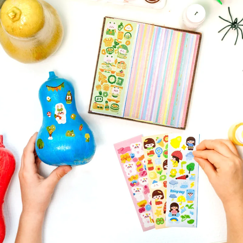 ملصقات حيوانات كاواي للأطفال ، ملصق دمية كرتون ، لعبة ذاتية الصنع لحالة الهاتف ودفتر الملاحظات ، هدايا أعياد الميلاد للأطفال ، جديد ، 50 *