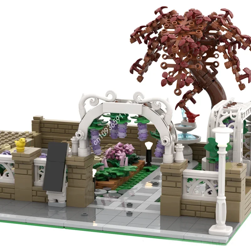 MOC Modulare Personalizzato Il Giardino Botanico - 21353 Espansione Street View Modello Building Block Assemblaggio Creativo Mattoni Giocattolo Presente