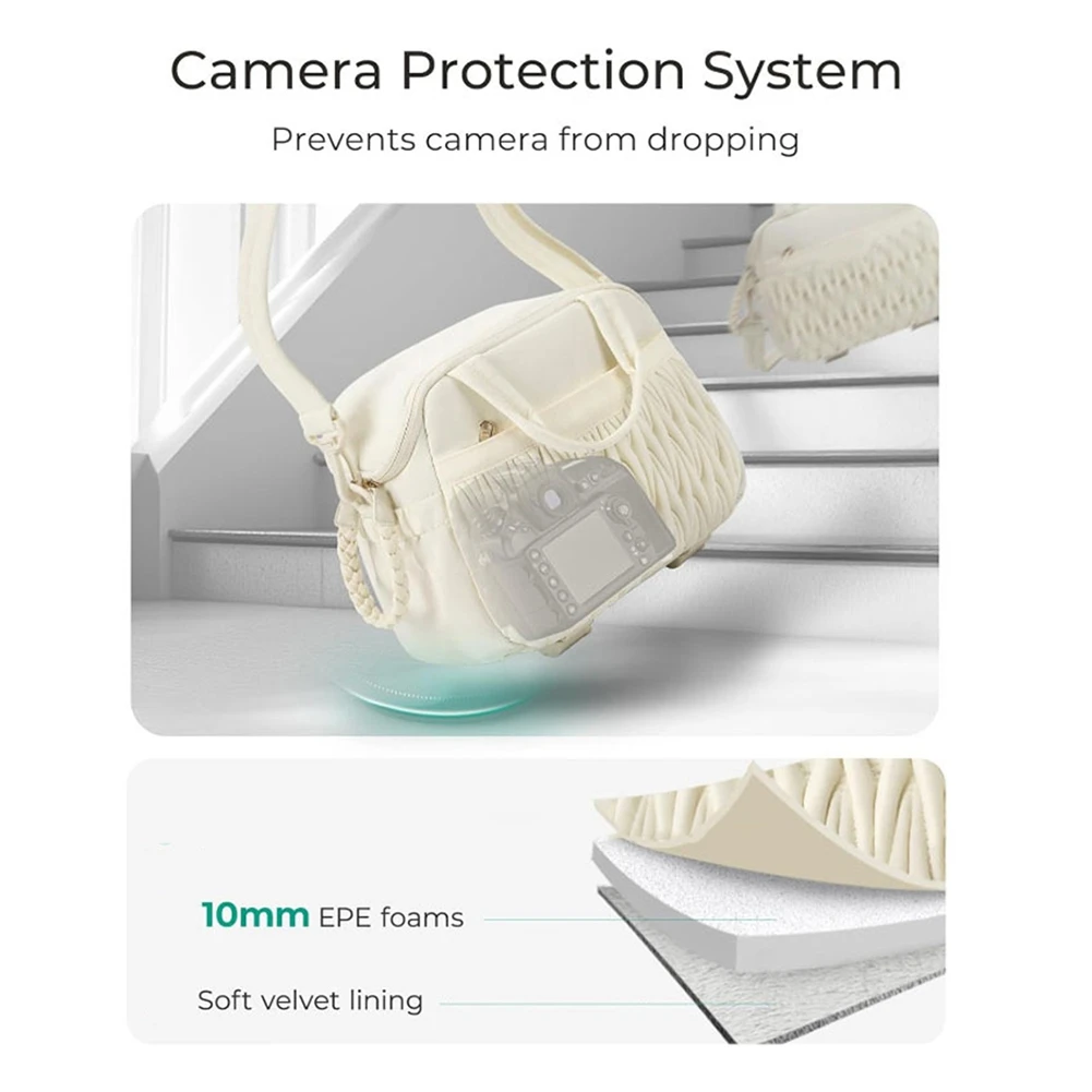 Superior-Waterproof SLR Camera Case For Photographers-Sling Bag For Cameras Portable Crossbody Shoulder Travel Bag B