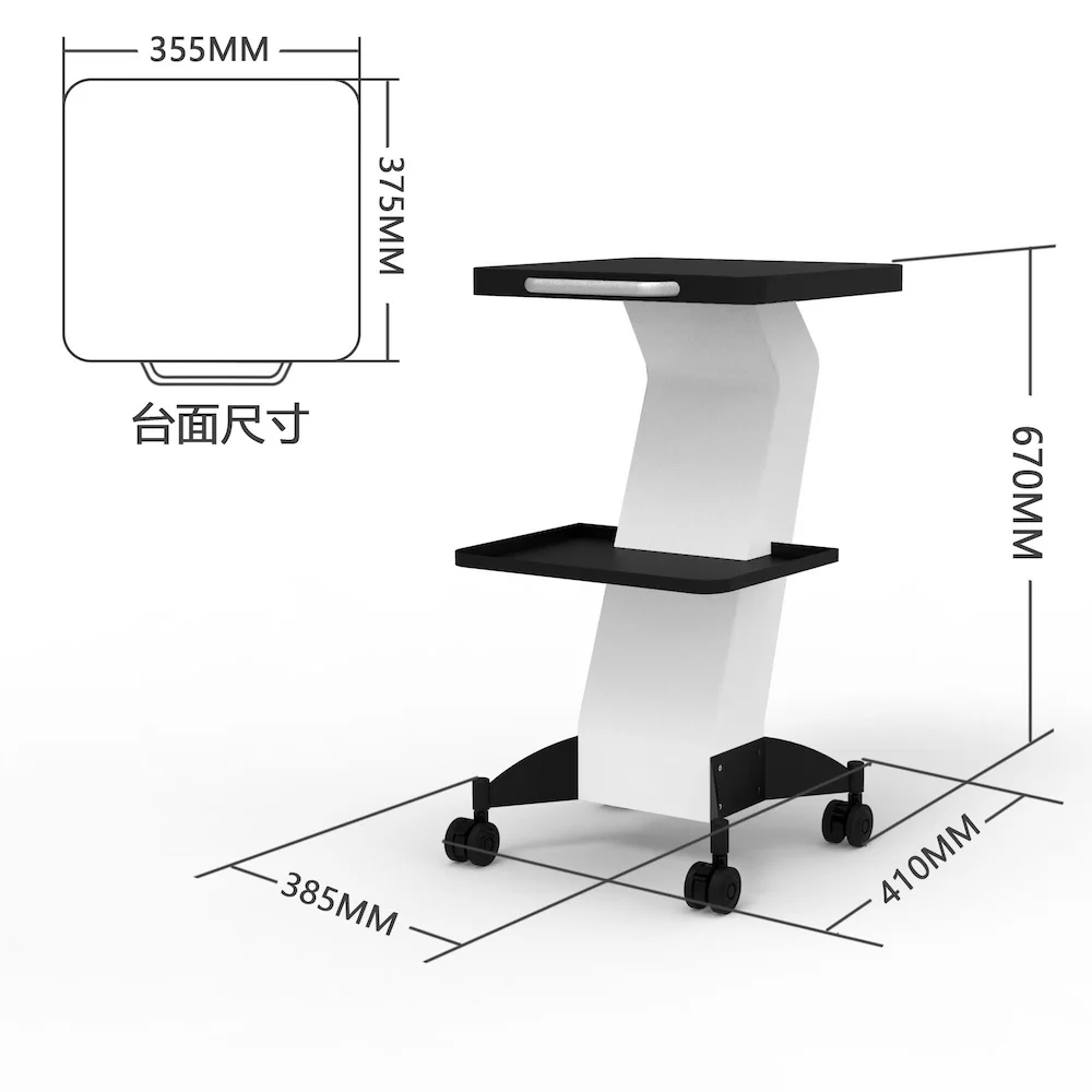 Beauty Equipment Trolley SPA Machine Trolley Beauty Salon Rolling Trolley Metal Cart Small Bubble Medical Cart