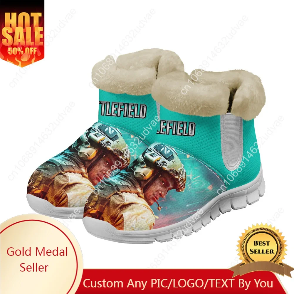 

Battlefield Snow Boots Mens Womens Teenager Shoes Keep Warm High Quality Casual Lightweight Couple Sports Custom Sneakers