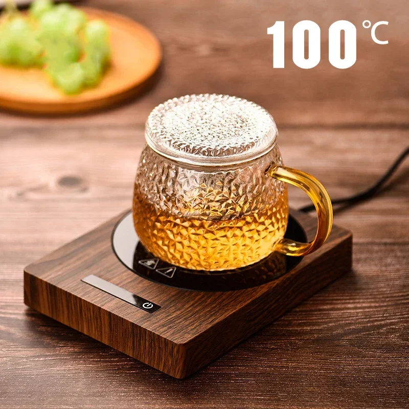 100 ° C Cup Heater Mug Warmer Hot Tea Makers Automatic Coaster 5 Gear Temperature Heaters Coffee Milk Heating Pad