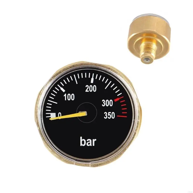Waterproofed 350Bar Pressures Meter Threaded Shock Resistant Mechanism Brasses For Aquatic Sports JOME