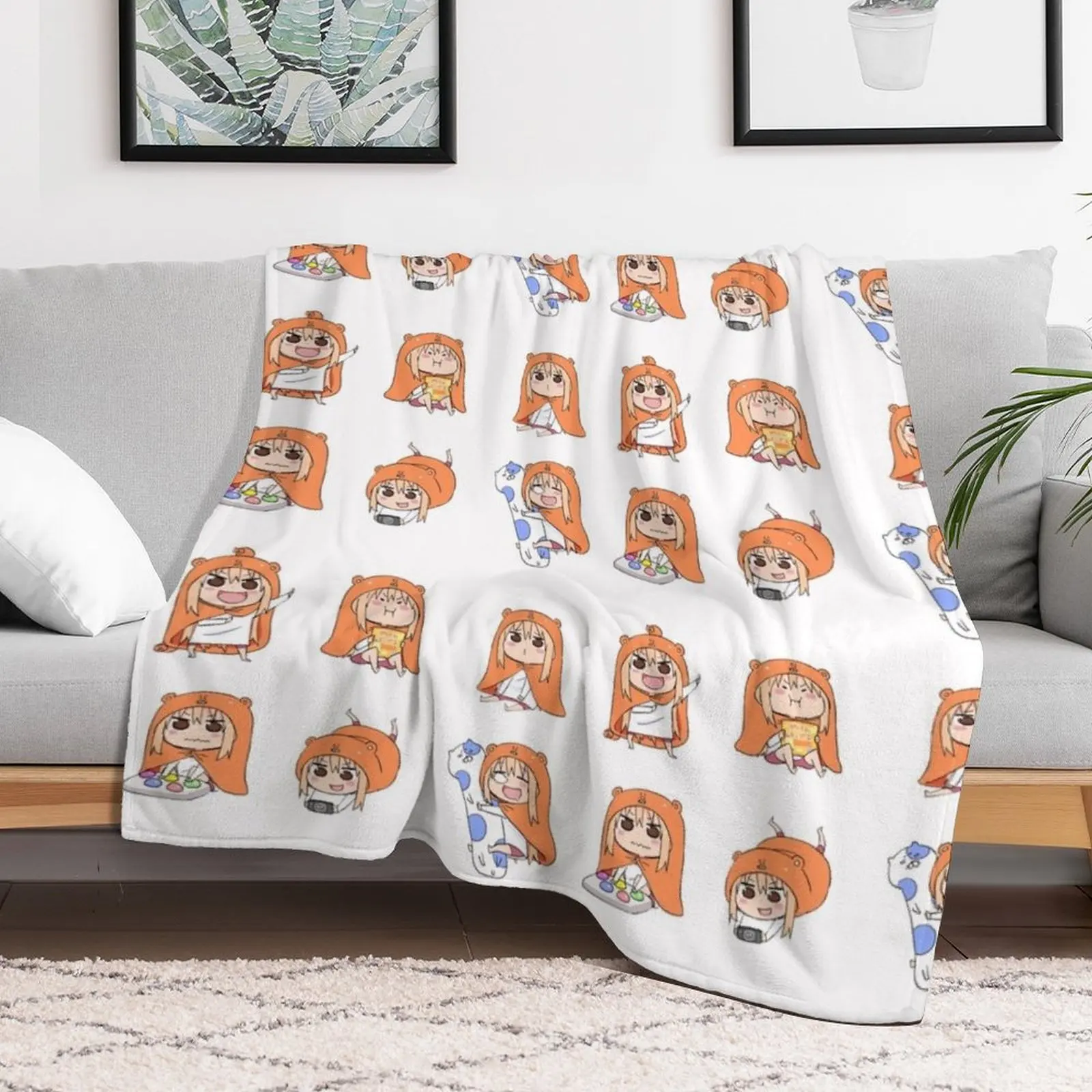 umaru chan pack Throw Blanket Flannel Bed Fashionable Sleeping Bag Blankets