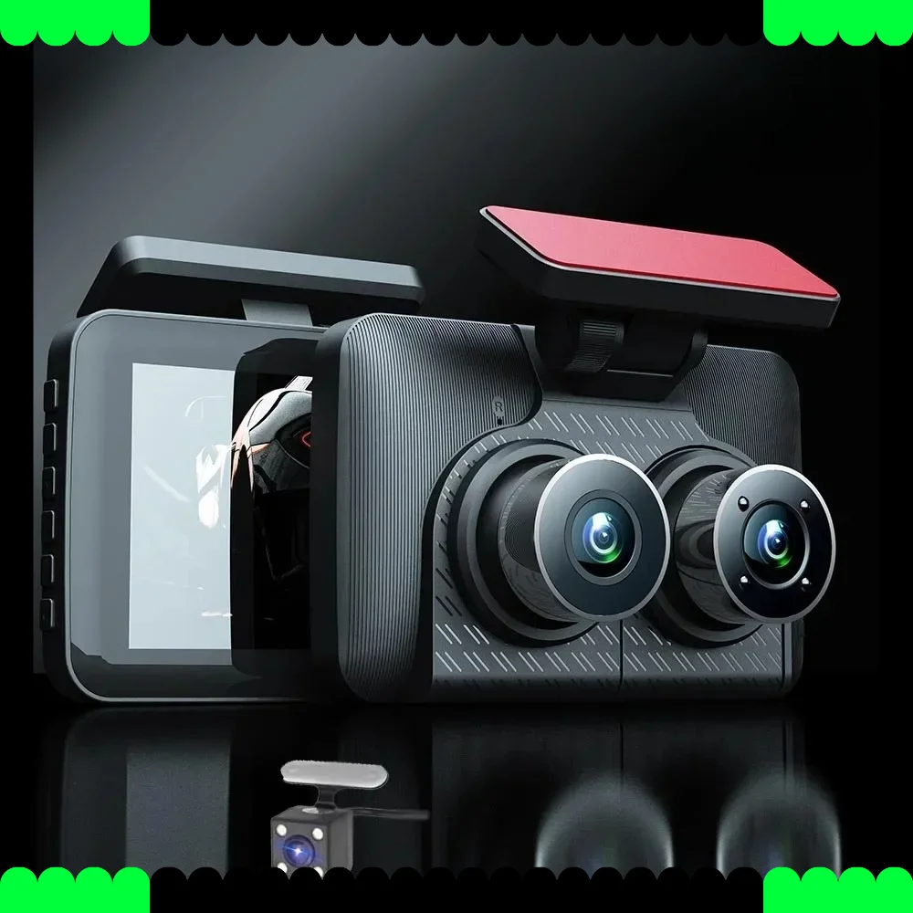 

New Car Dash Cam, 3 Channels Video Recorder, Full HD 1080P Infrared Night Vision DVR, Parking Monitor, G-Sensor Car Cameras