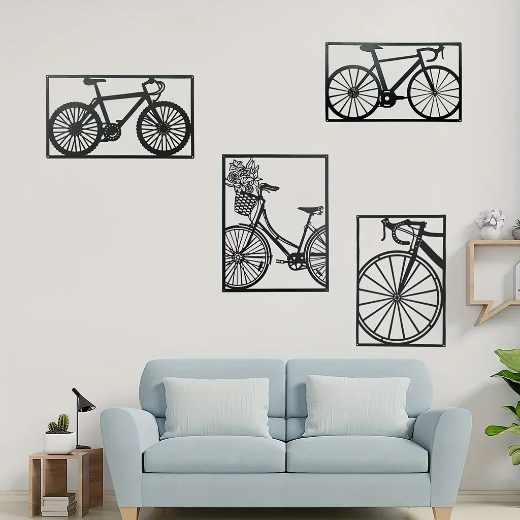 CIFBUY Deco  Bicycle Metal Wall Hanging Art Wrought Iron Indoor Decoration Livingroom Bedroom Dining Room Decor Elegant and Styl