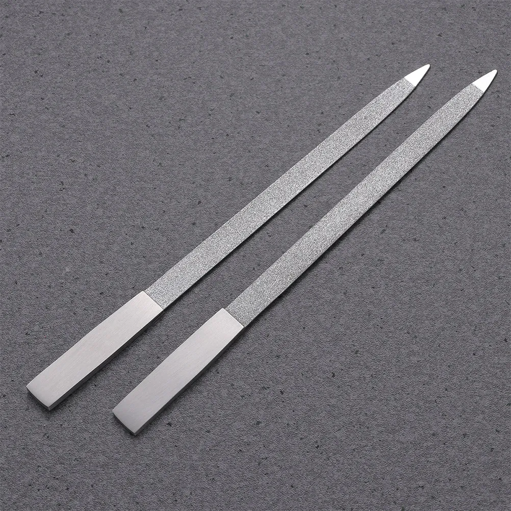 

3Pcs Stainless Steel Nail Files Double Sided Manicure Tool for Natural Nails Sanding Polishing Trimming Non Rust Washable