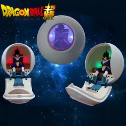 Hot Dragon Ball Super Saiyan Goku Vegeta Space Capsule Toys Spaceship Luminous Decoration Model Desktop Ornaments Festival Gift
