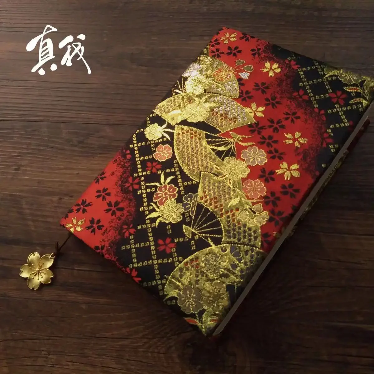 【Golden Rosy Clouds】Original Handmade A5 A6 Notebook Covers Protector Book Sleeve Crafted Fabric Products Diary Cover,in Stock