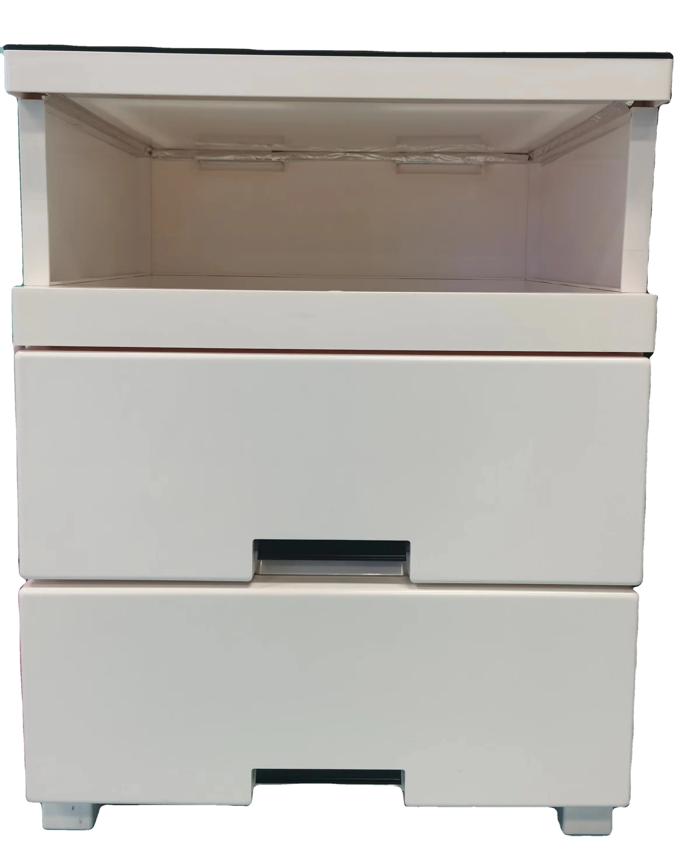 Efficient Bedside Nightstand with Wireless Charging and Bluetooth Speaker Functional Plastic Lockers for Home Living Room