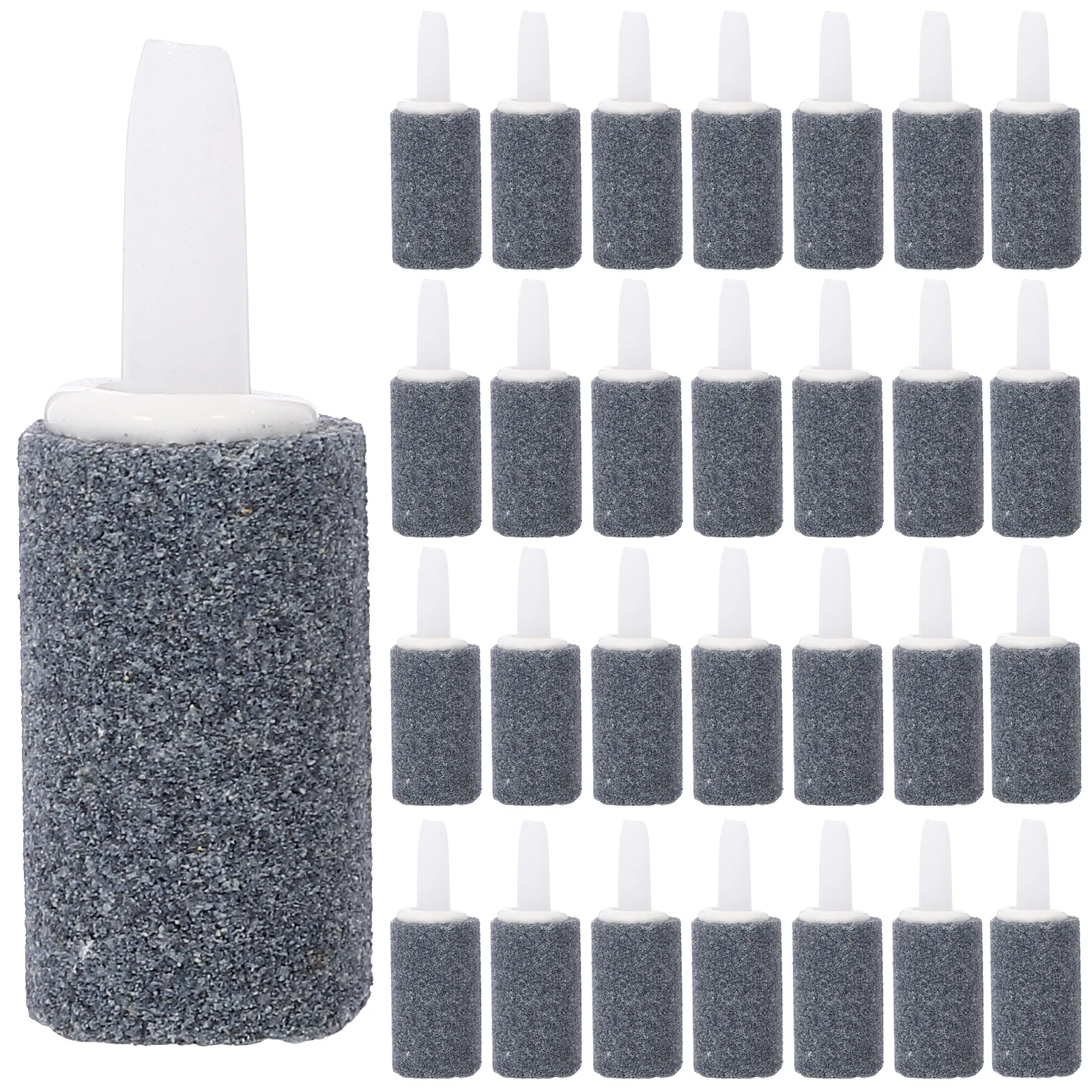 

50pcs Stones 1 Inch Cylinder Bubble Diffusers for Aquarium Fish Tank Oxygenation Fish Tank Air Stone Decor Accessories