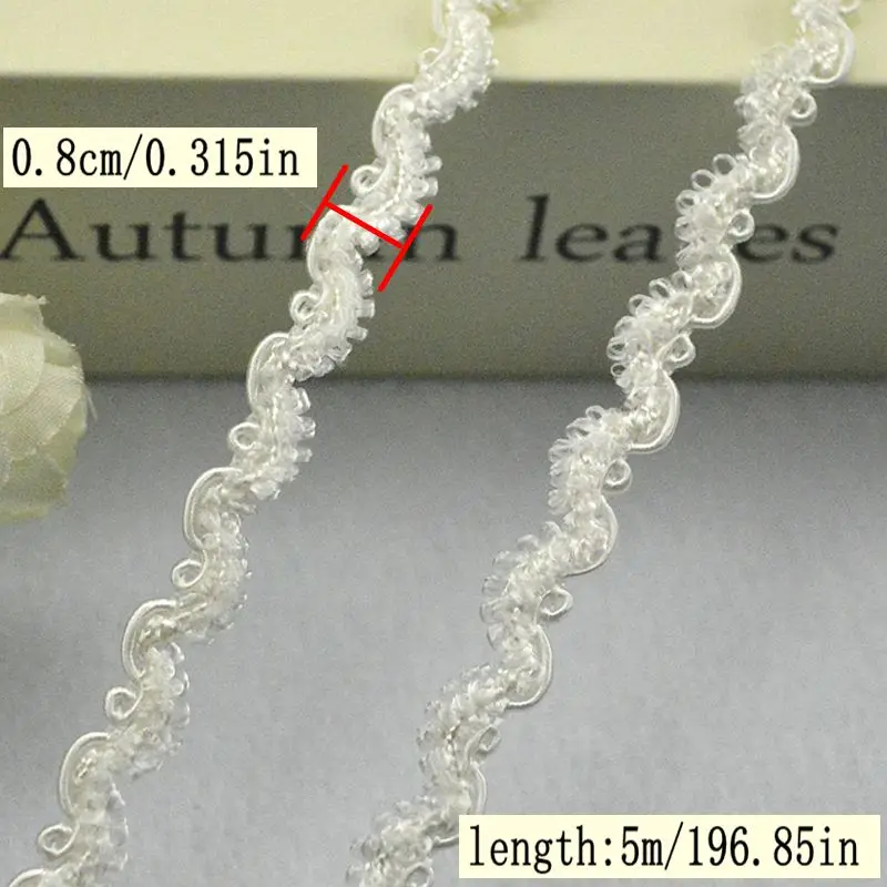 5Meters/196.85In Each Pack New Clothing Accessories Lace Supplies Intimates Exquisite Headwear Accessories Ears Wishful with Lace