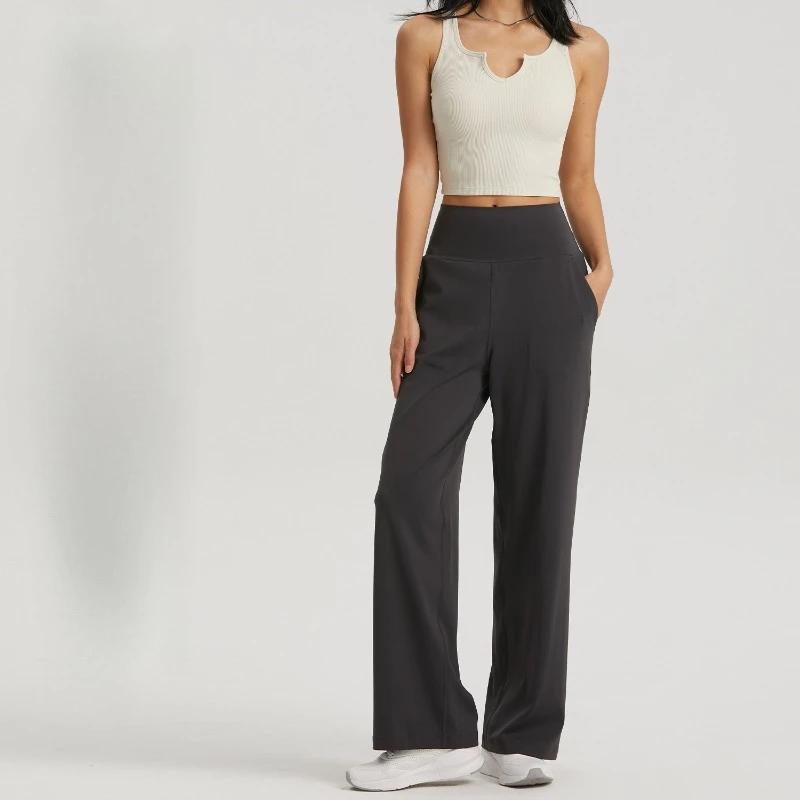 

Naked Loose Sports Wide-leg Pants Breathable Casual High-waisted Sweatpants Fairy Drape Walking Straight Pants Women Sweat Pants